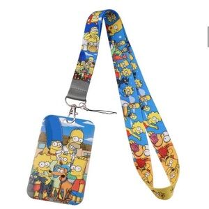 The Simpsons Blue Character Lanyard with ID Holder